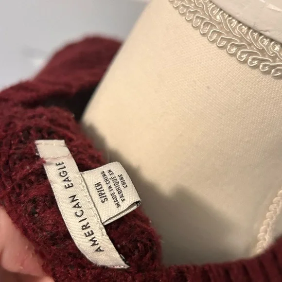 American Eagle Maroon Knit Sweater - Picture 3 of 4